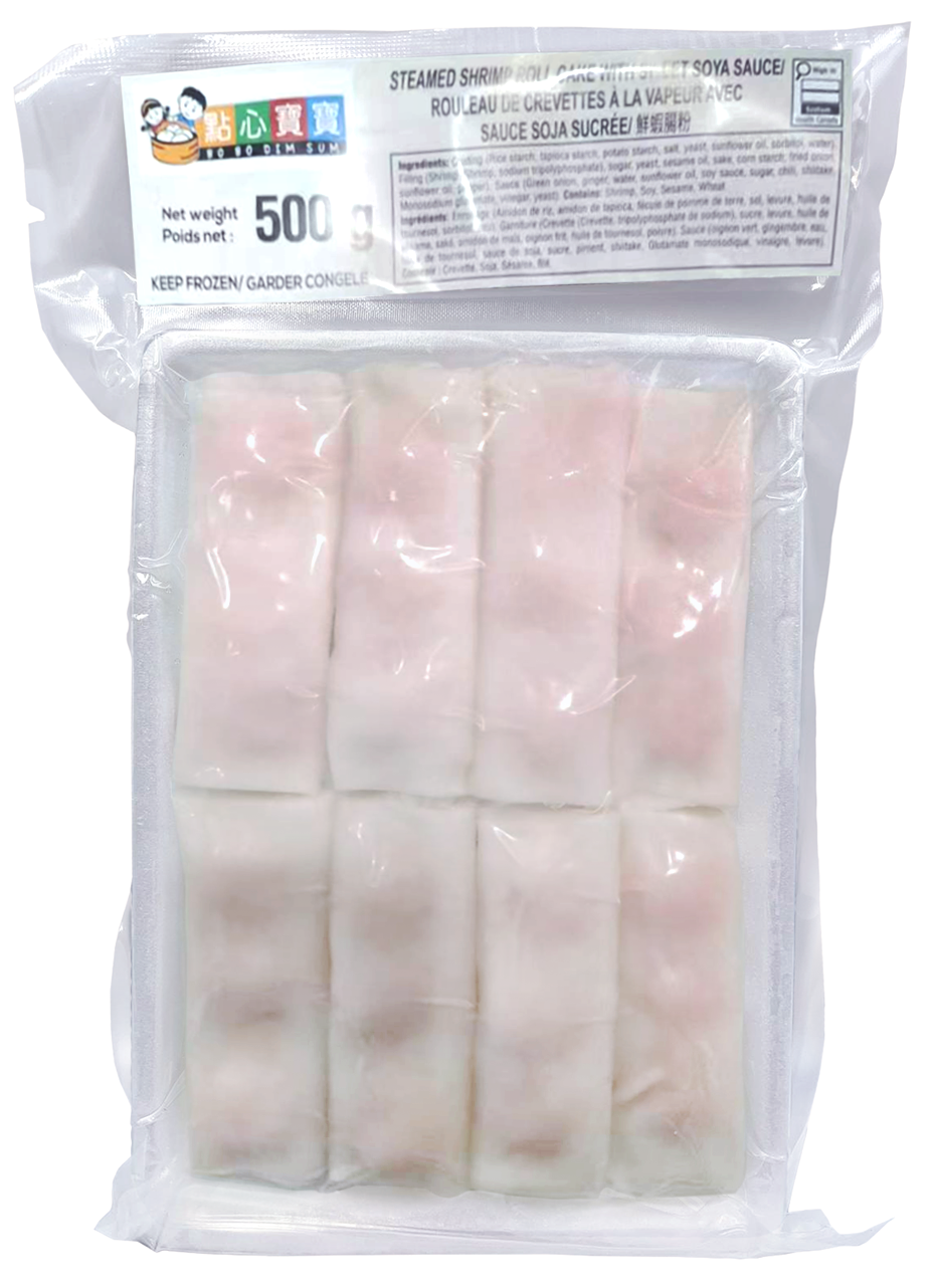 Steamed Shrimp Roll Cake with Sweet Soya Sauce